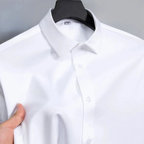 New Anti-Wrinkle Men Shirts Long Sleeve Dress Shirts For Men Slim Fit