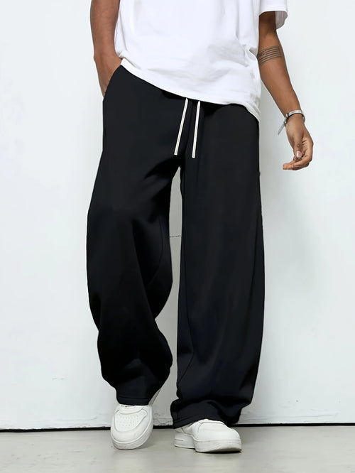 Men's heavy breathable sports jogging pants elastic drawstring waist