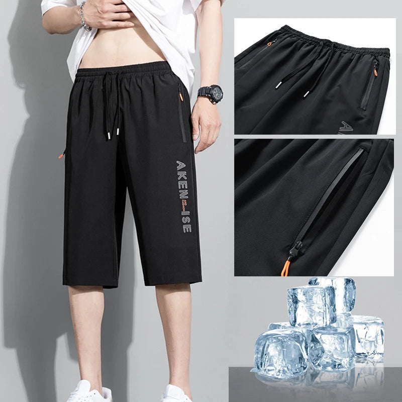 New Fashion Sports Shorts Men Elastic Waist Shorts Male Breathable