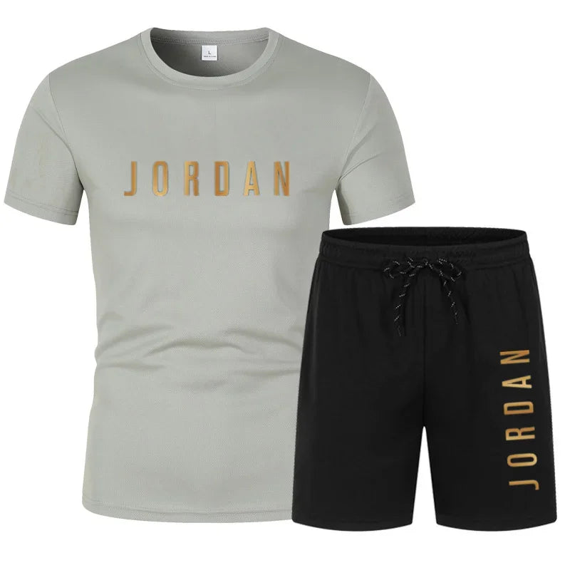 Summer Fashion Trendy Casual Sports Two Piece Set Youth Men's Short