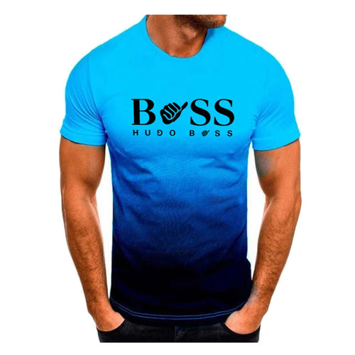 Summer Men's Clothing Whatever Print Short Sleeve Men Trend Products