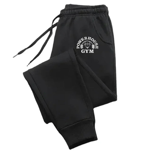 GYM Powerhouse Print Pants Men Casual Sports Pants Running Workout