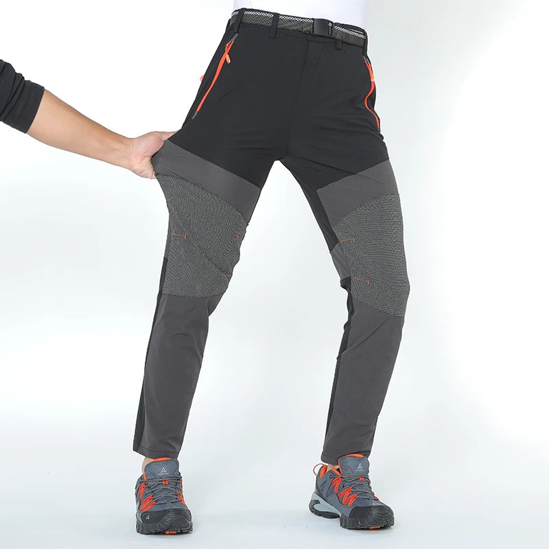 Men's mountaineering outdoor pants with four-sided elastic quick