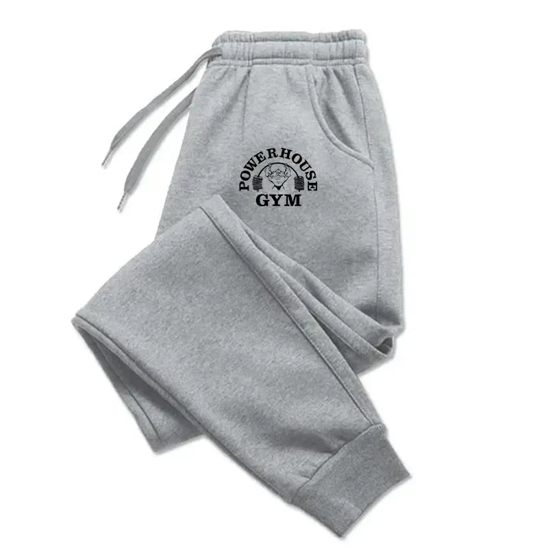 GYM Powerhouse Print Pants Men Casual Sports Pants Running Workout