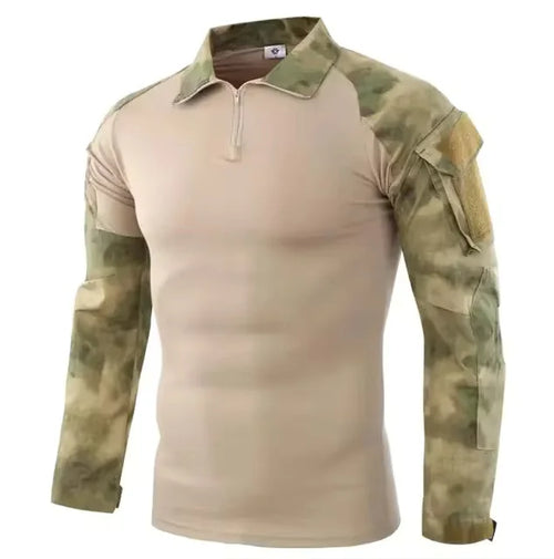 Men's Outdoor Tactical Hiking T-Shirts,Hunting Camouflage Long Sleeve
