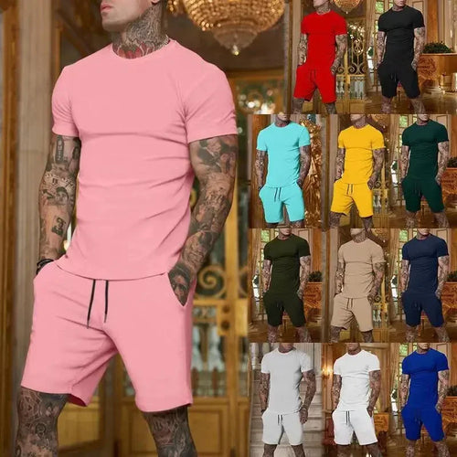 Fashionable and casual summer outdoor sports suit men's breathable