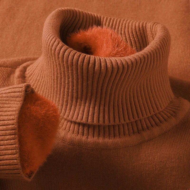 Sweatwear Mens Anti-pilling High Quality Knitted Turtleneck Sweater
