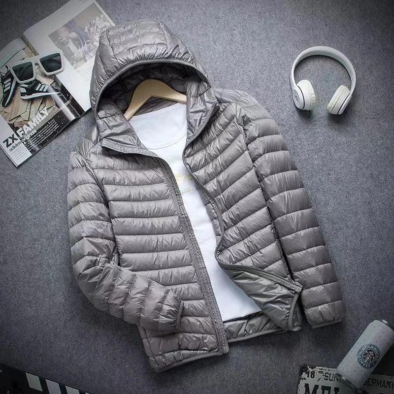 0-10℃ Men's Winter Jacket Ultra Light Duck Down Jackets Portable