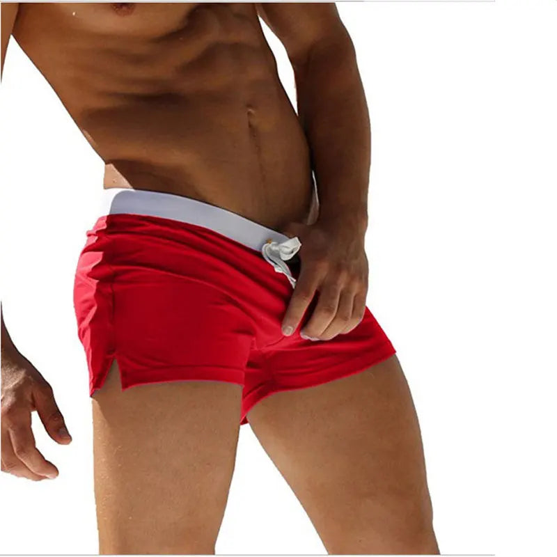 Men's Swimsuit 10 Color Back Pocket Design Quick-drying Beach Men's
