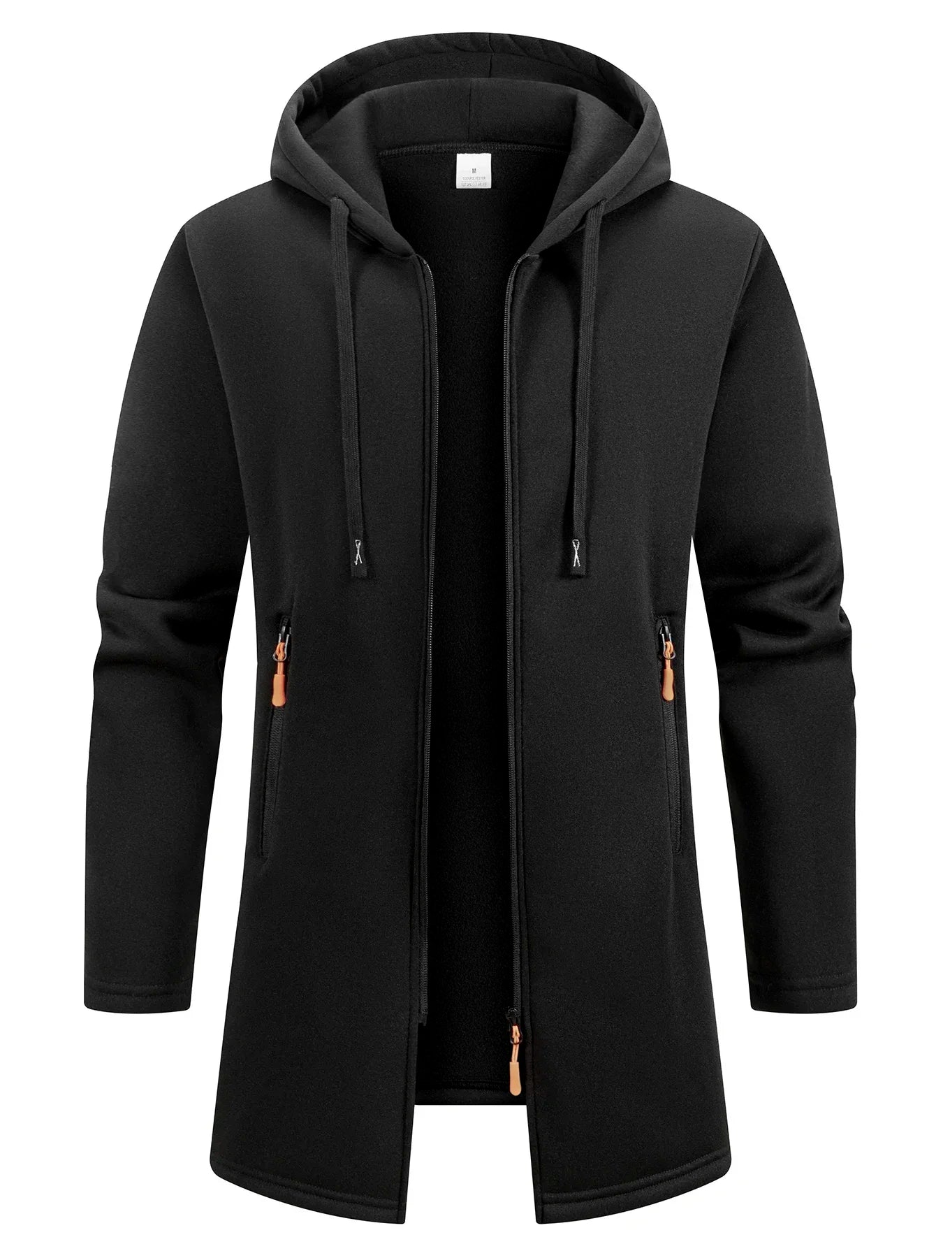 Men's Retro Zipper Jacket Mid Length Windbreaker Spring Autumn Winter
