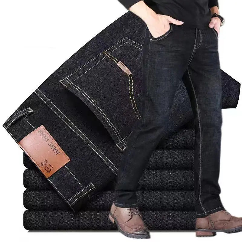 New Men Light Luxury Stretch Slim Fit Pants Comfortable Soft Business
