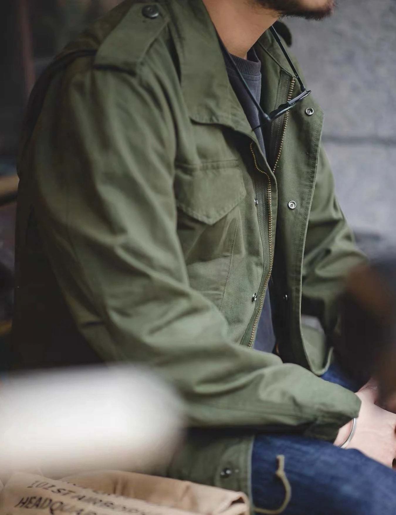 M65 Field Jacket, Men's Military Jacket, Retro Multi Pocket Collar