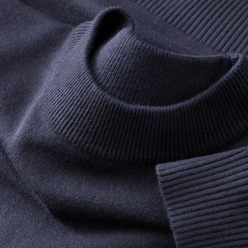 Autumn New Men's Casual Mock Turtleneck Sweater Long Sleeved Warm
