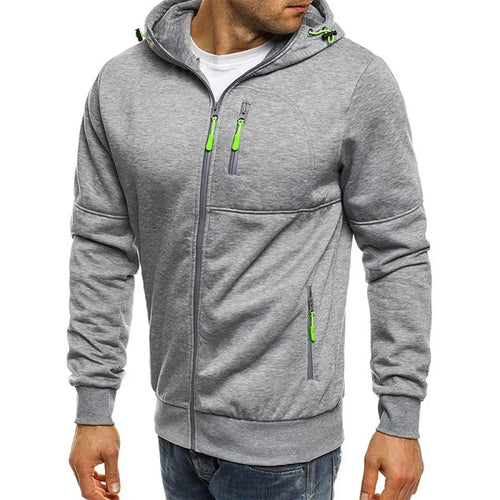 Men's Hoodies Long Sleeve Sweatshirt Zipper Design Hooded Sweatshirt