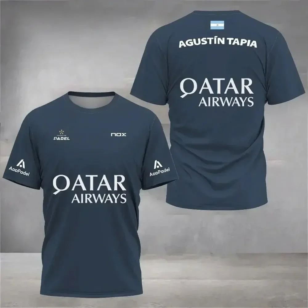 Men Padel Tennis Kid T-Shirt Sports Training Tops Male Casual Short