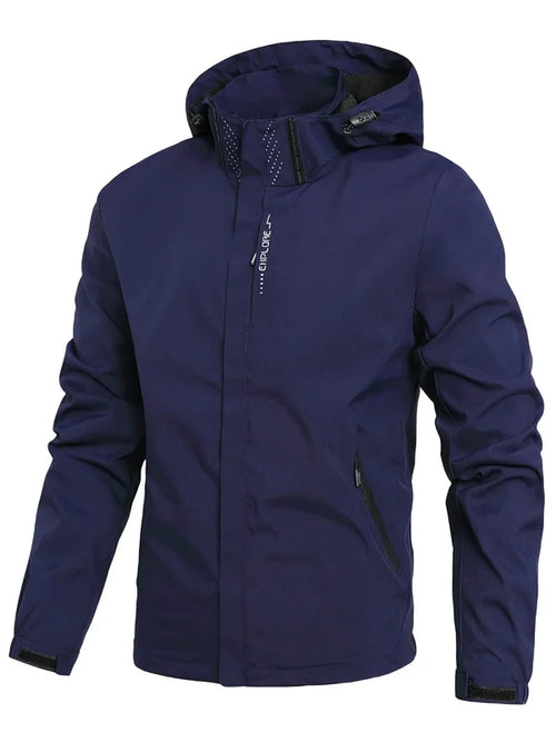 Men's Waterproof Rain Jacket Lightweight Outer Hooded Outdoor Raincoat