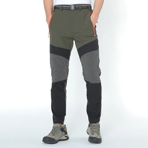 Men's mountaineering outdoor pants with four-sided elastic quick