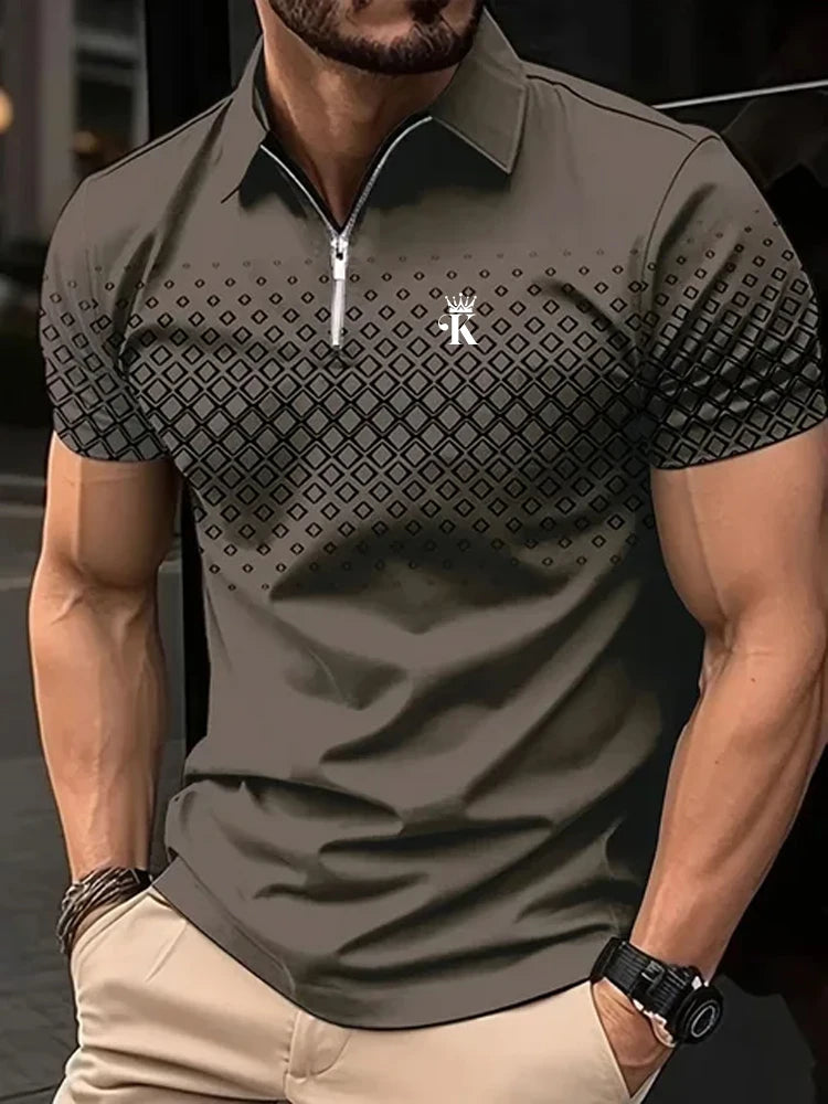 Business Men's Golf Polo Short Sleeve Polo Shirt Outdoor Casual Daily