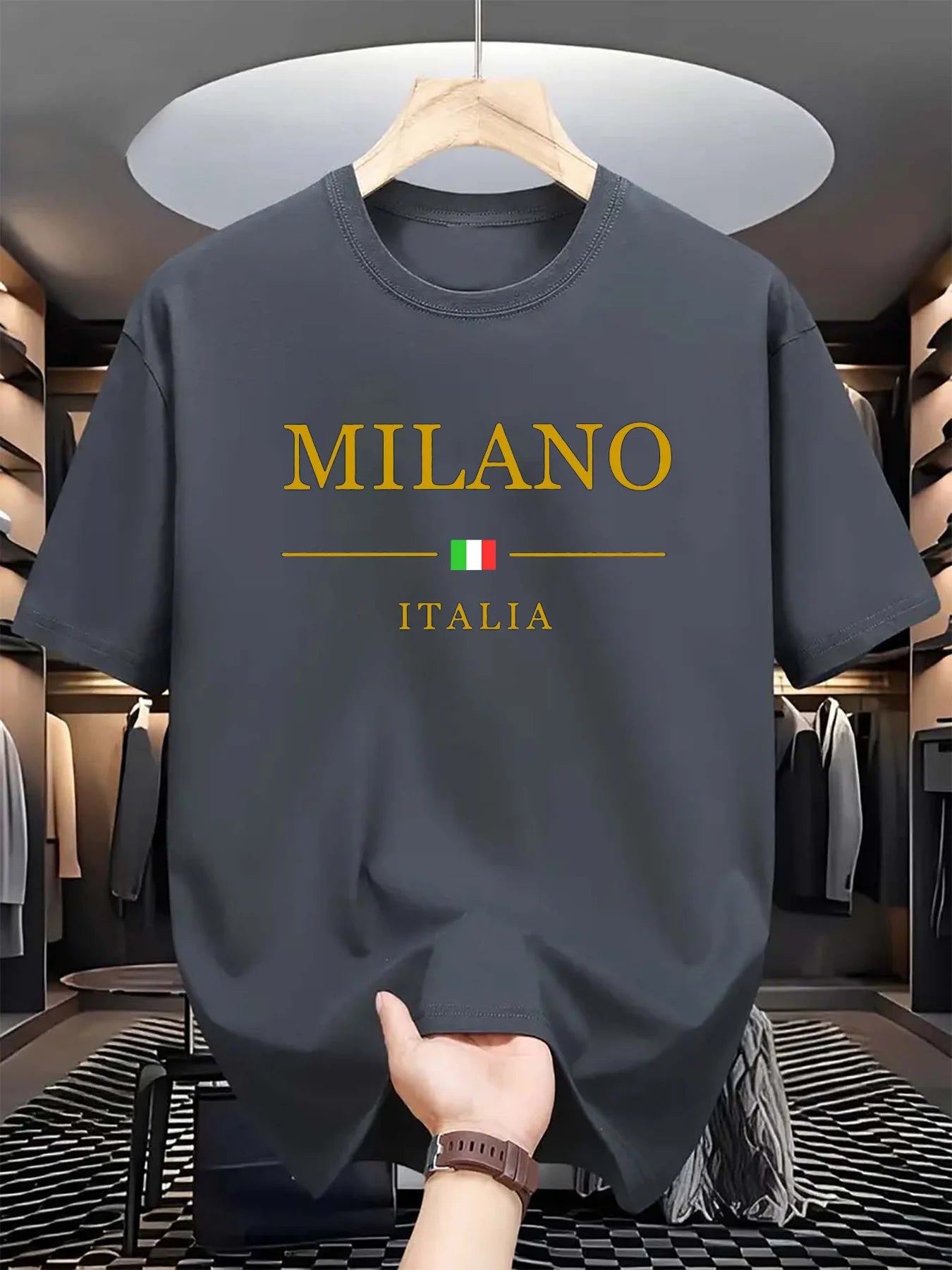 Men's summer 100 cotton fashionable casual loose plus size MILANO