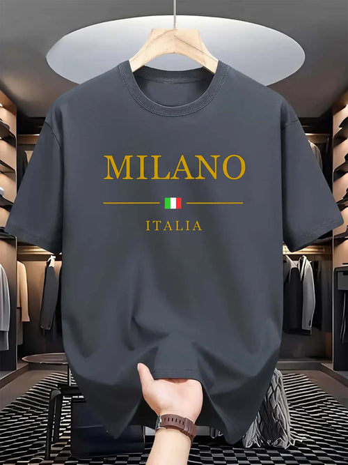 Men's summer 100 cotton fashionable casual loose plus size MILANO