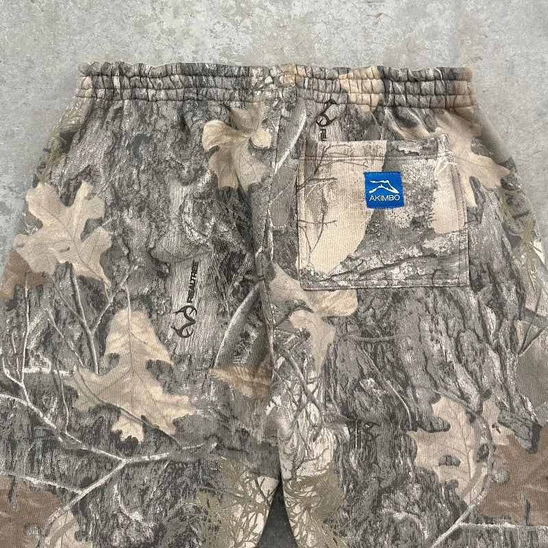 Y2K Retro SweatPants Camouflage Pattern Print Streetwear Men harajuku