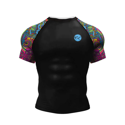 Cody Lundin Short Sleeve Pink Mens Jiu Jitsu BJJ No Gi Rash Guard