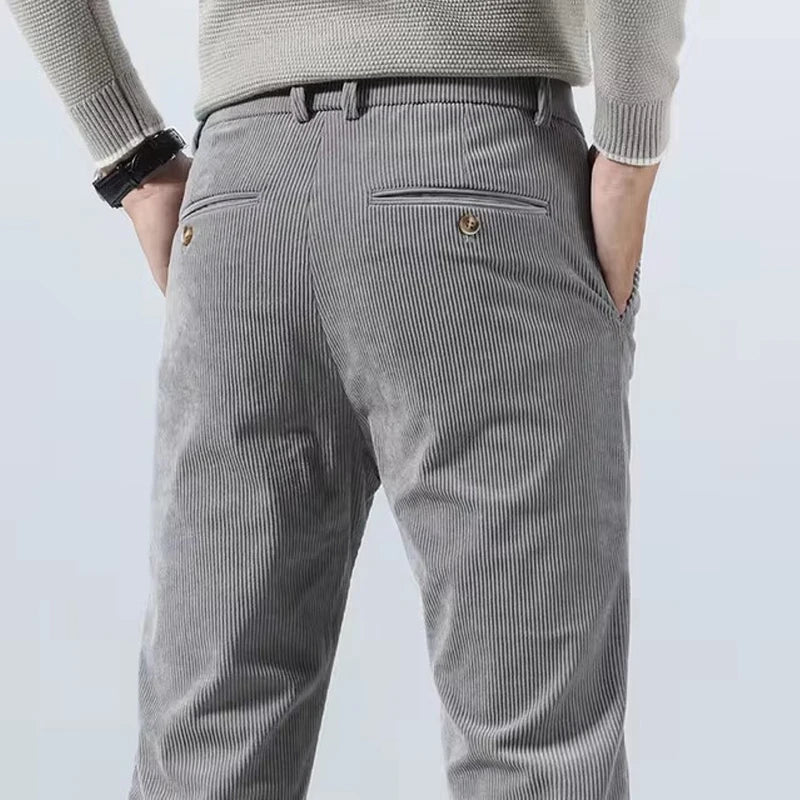 Autumn and Winter Men's Corduroy Trousers New Men's Clothing Stretch