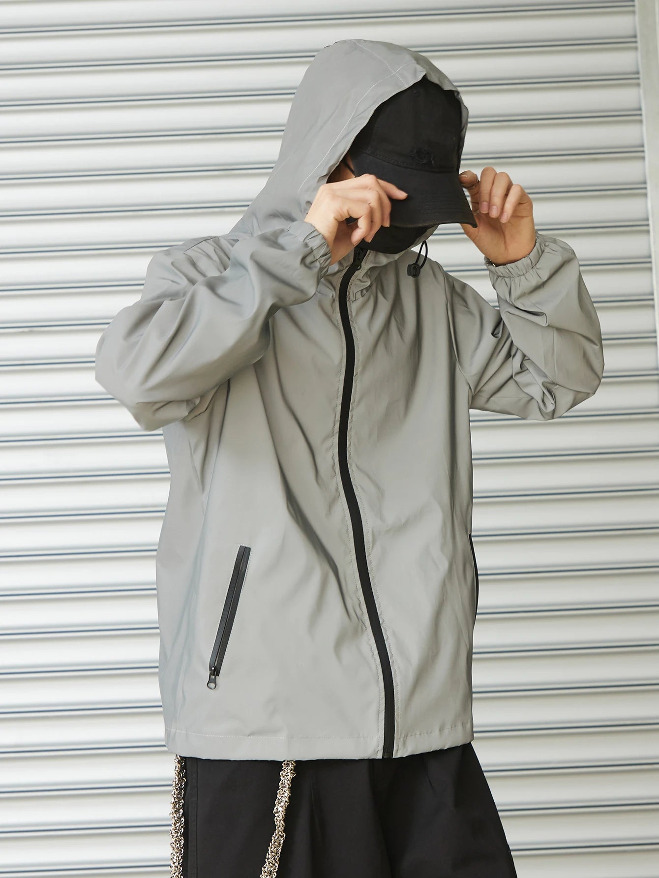 Night Reflective Clothes Spring New Men's Hooded Jacket Outdoor Run