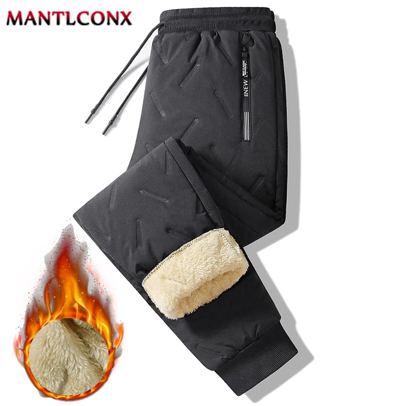 New Fleece Warm Winter Men's Pants Casual Thicken Joggers Pants for