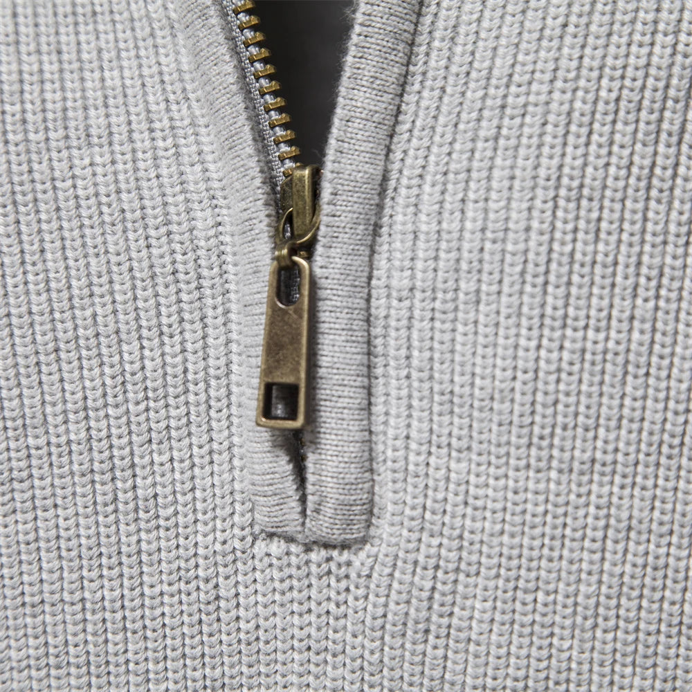 2023 New Autumn Cotton Zipper Cardigans for Men Fashion Casual Social