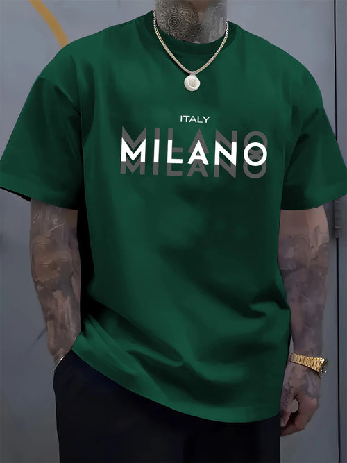 Summer men's 100% pure cotton casual loose fit plus size ITALY MILANO