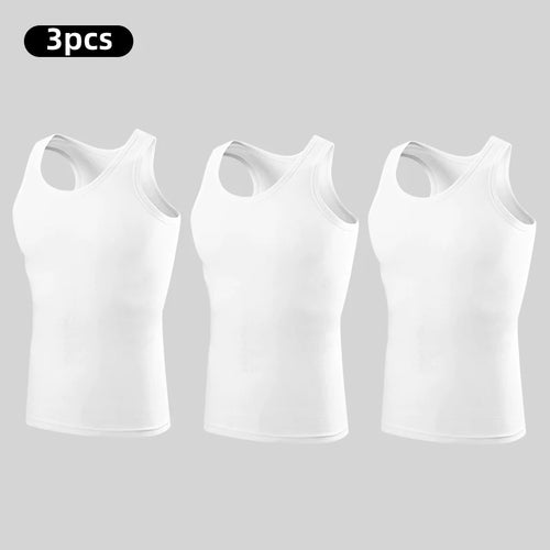 3/1 piece men's pure cotton vest fitness training jacket Four seasons