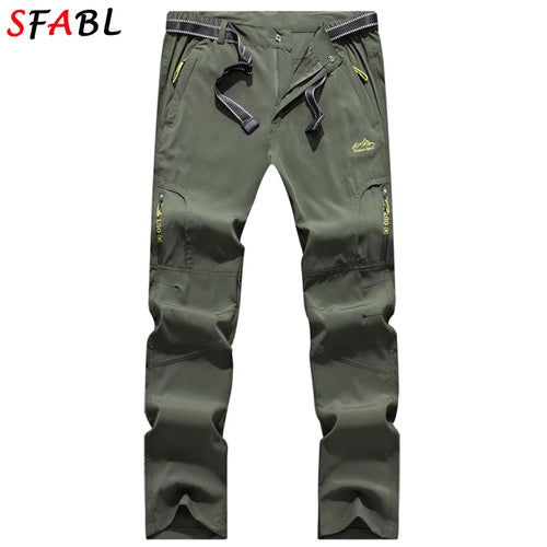 SFABL 5XL Summer Quick Dry Hiking Pants Men Stretch Waterproof