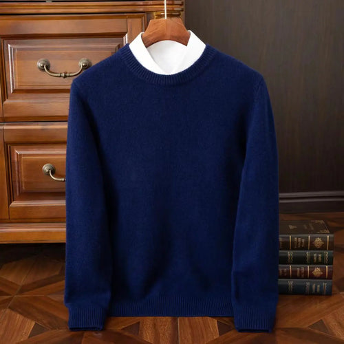 2025 Cashmere Sweater O-neck Pullovers Men's Loose Oversized M-3XL