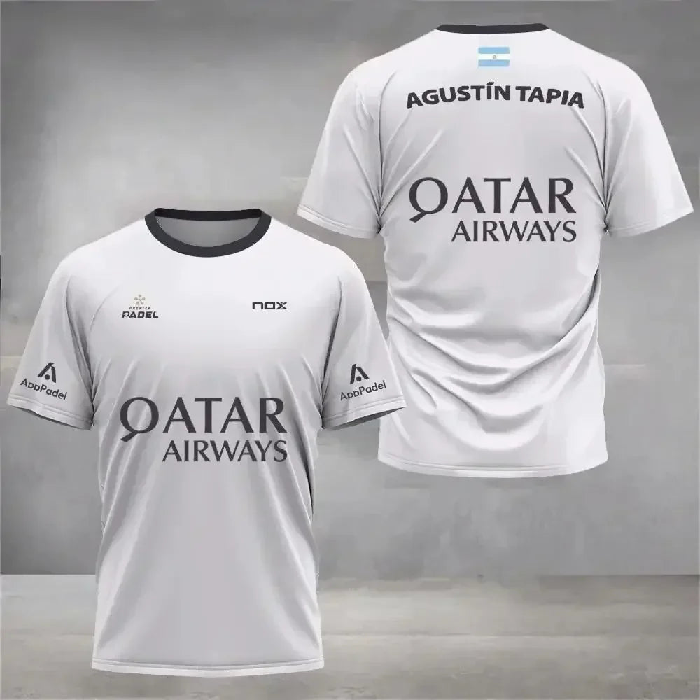 Men Padel Tennis Kid T-Shirt Sports Training Tops Male Casual Short