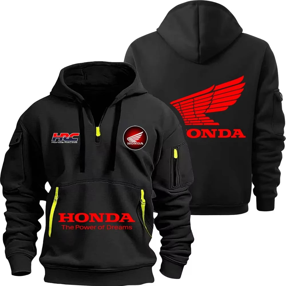Honda zipper hoodie outdoor sports enthusiasts 2025 new men and women