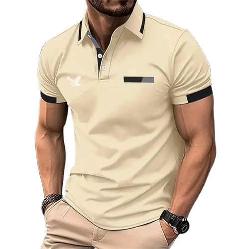 Men's Golf Shirt Golf Polo Work Casual Lapel Short Sleeve Basic Modern