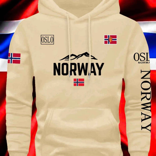 Norwegian print autumn and winter men's fleece windproof warm coat
