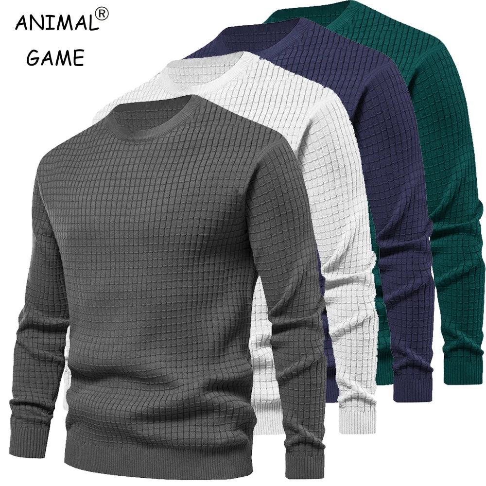 New Men's Crew Neck Sweatshirts Solid Color Large Sweatwear Spring