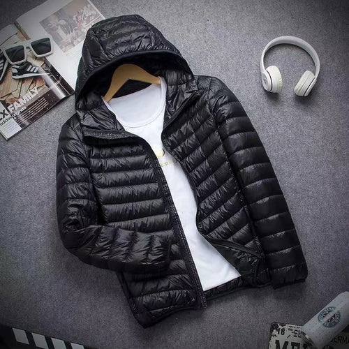 0-10℃ Men's Winter Jacket Ultra Light Duck Down Jackets Portable