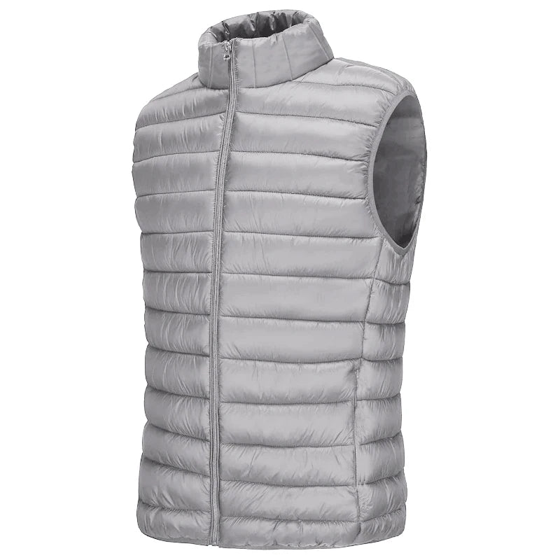 Autumn Men's Casual Vest Lightweight Sleeveless Jacket Full Zipper