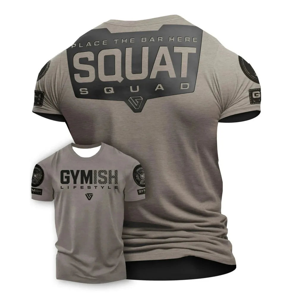 Hot selling summer men's gym training letter printed polyester micro