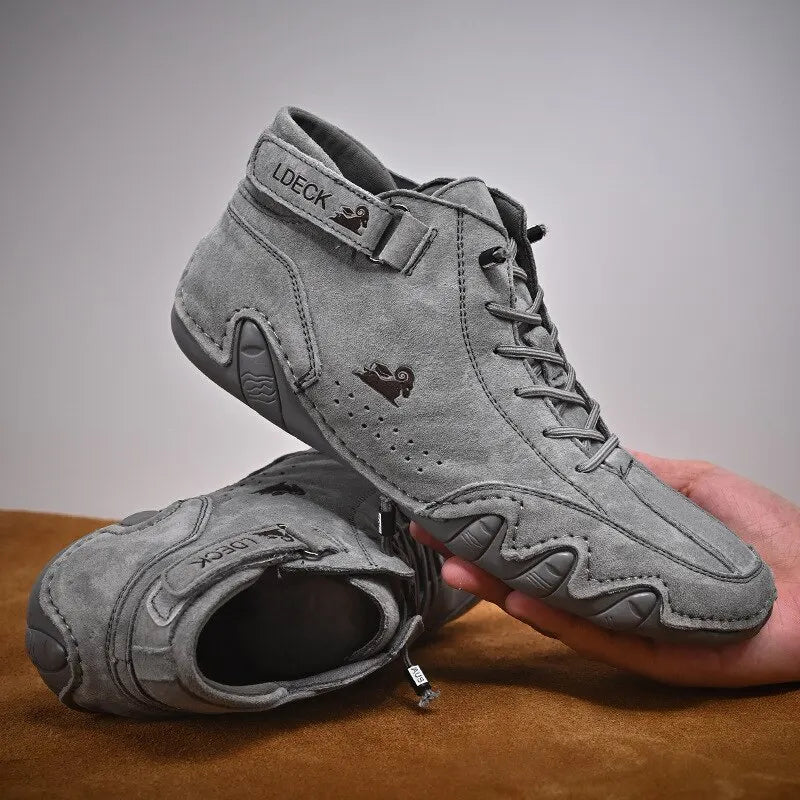 Men Boots Casual Motorcycle Winter Shoes 2023 Waterproof High Top