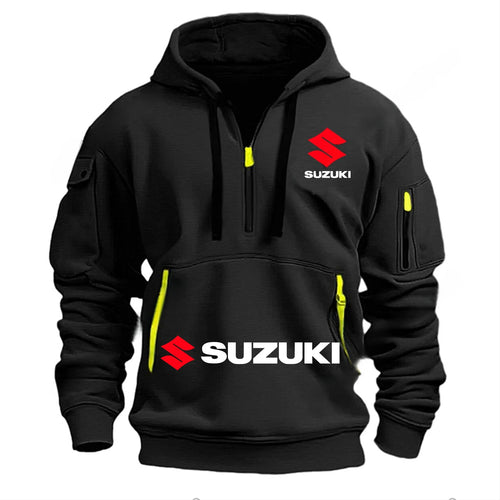 Suzuki Men's Hoodie Outdoor Motorcycle Riding Suit: Soft, Comfortable,