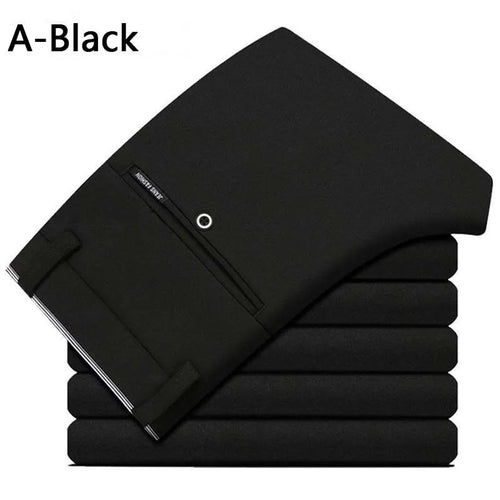 Men's Spring Autumn Fashion Business Casual Long Pants Suit Pants Male