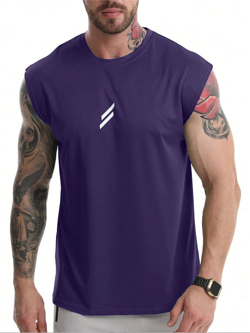 NEW Summer Fitness Sports Tank Top Men Breathable Loose Mesh Training