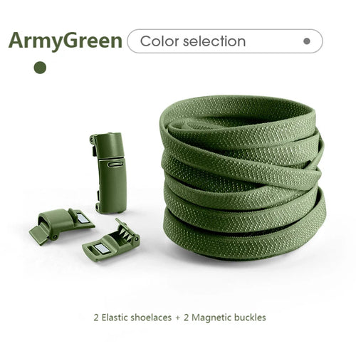 Colorful Magnetic Lock Shoelaces without ties Elastic Laces Sneakers