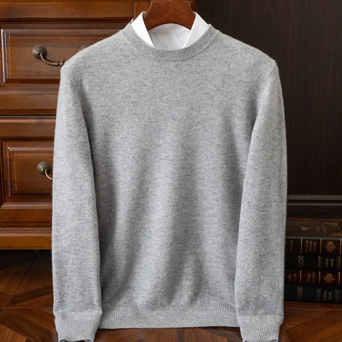 2025 Cashmere Sweater O-neck Pullovers Men's Loose Oversized M-3XL