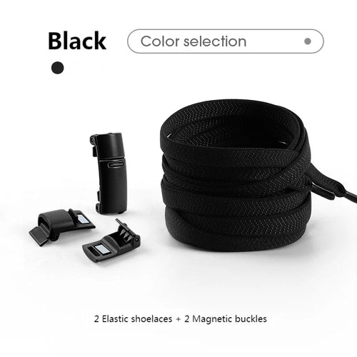 Colorful Magnetic Lock Shoelaces without ties Elastic Laces Sneakers