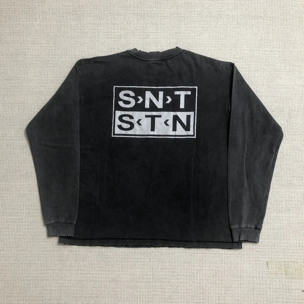 SAINT OF MICHAEL Best Quality Streetwear Vintage Long Sleeves Tee